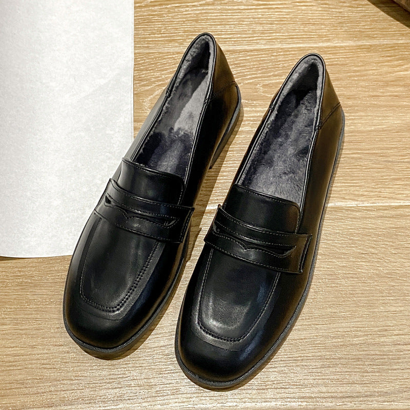 Women's Style Autumn Retro Flat Square Head Casual Shoes