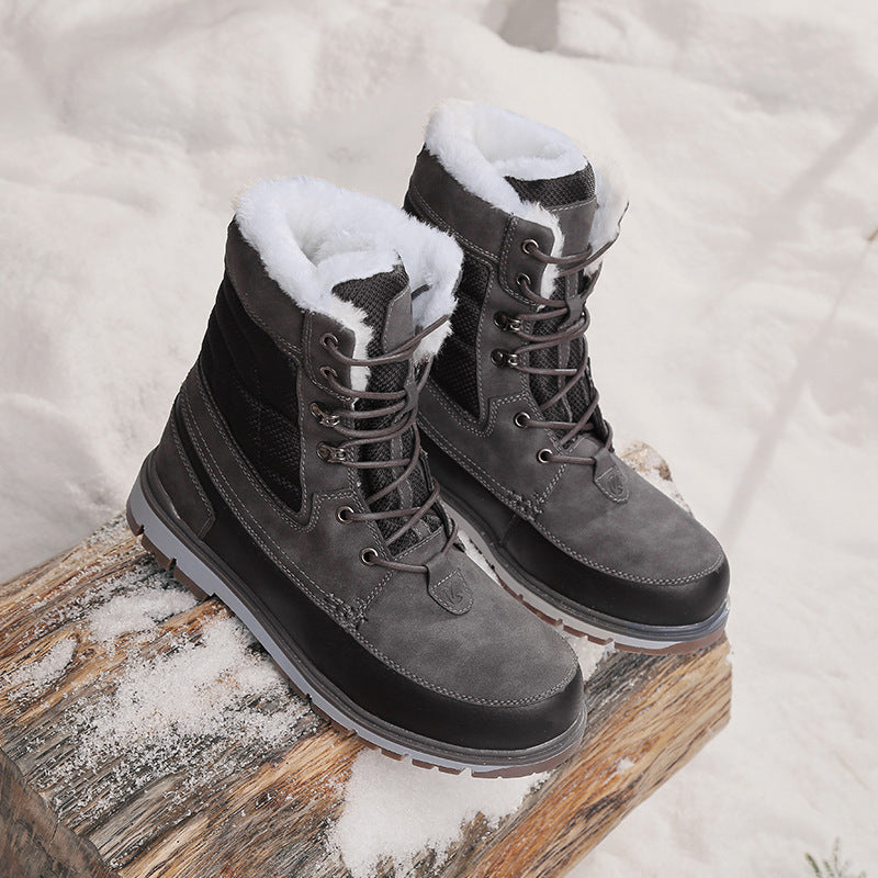 Men's Northeast Waterproof Warm Plus Veet Cotton Outdoor High Snow Boots