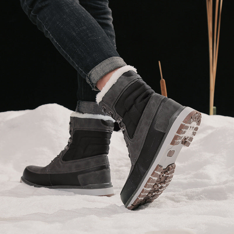 Men's Northeast Waterproof Warm Plus Veet Cotton Outdoor High Snow Boots
