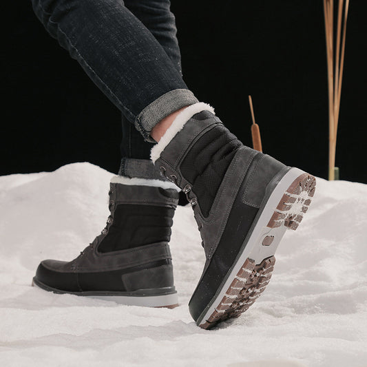Men's Northeast Waterproof Warm Plus Veet Cotton Outdoor High Snow Boots