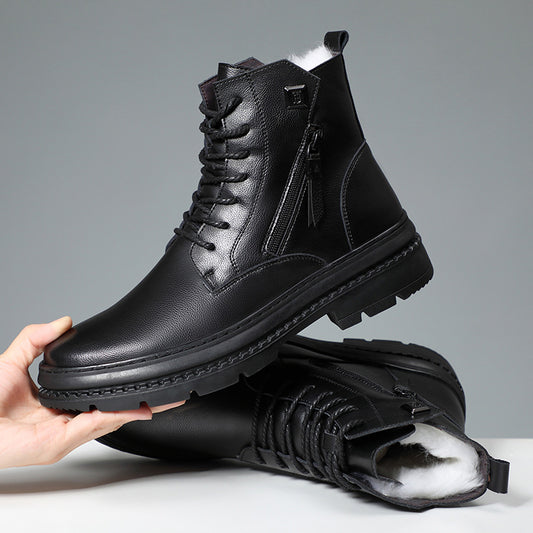 Men's Winter Wool Martin Fur Integrated Cotton Men's Shoes