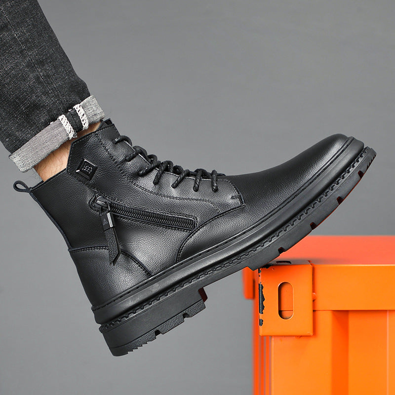 Men's Winter Wool Martin Fur Integrated Cotton Men's Shoes