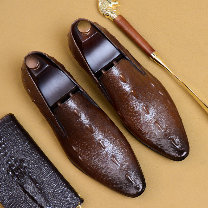 Men's Genuine Formal Top Layer Cowhide British Leather Shoes