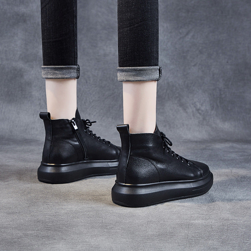 Women's Martin British Style Round Toe Trendy Boots