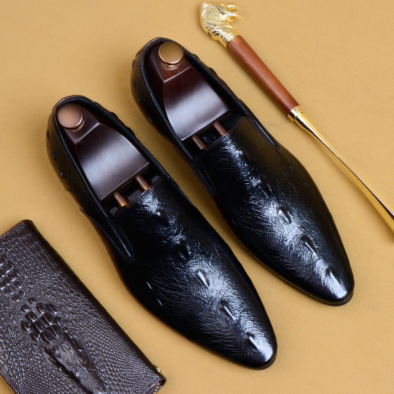 Men's Genuine Formal Top Layer Cowhide British Leather Shoes