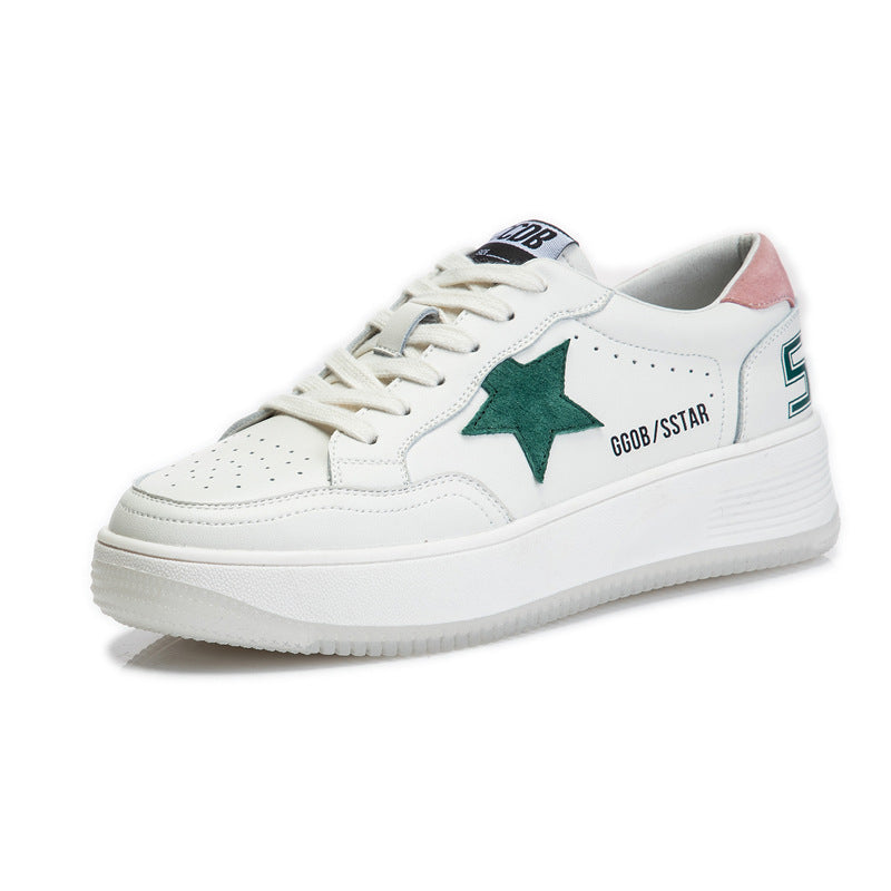 Women's Bottom White Spring Flat Sports Breathable Casual Shoes