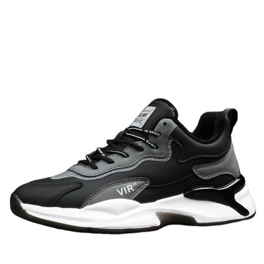 Men's Single Tone Platform Dad Thickened Men's Shoes