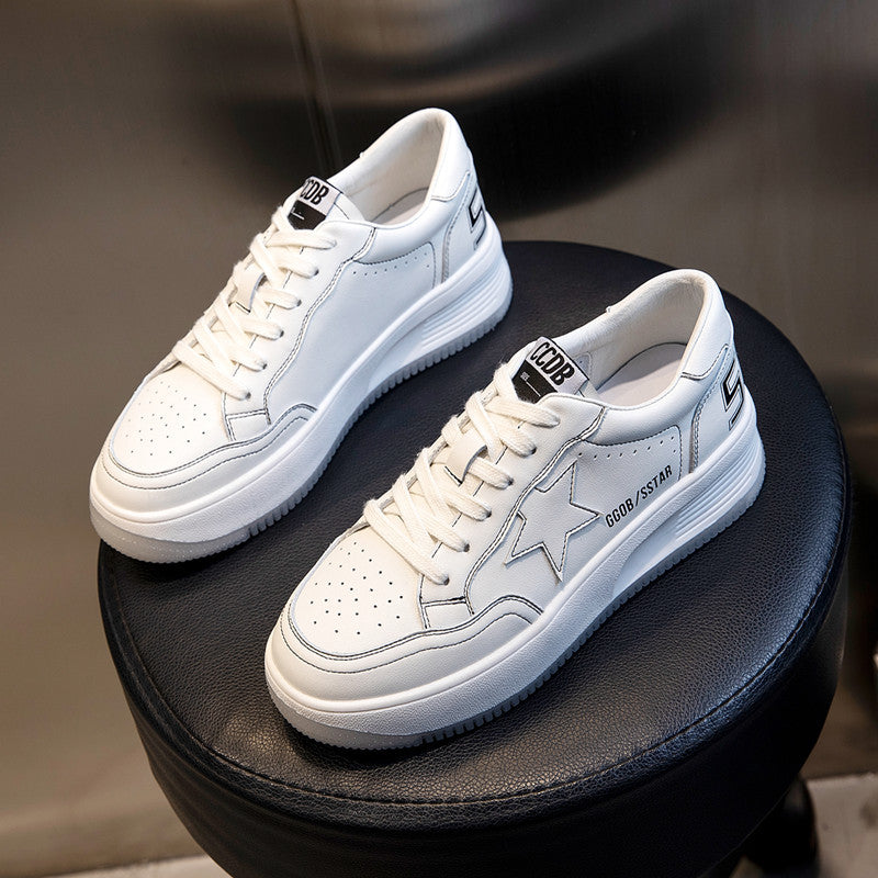 Women's Bottom White Spring Flat Sports Breathable Casual Shoes
