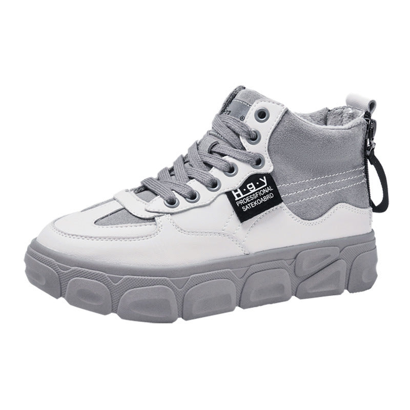 Women's Fleece-lined Platform Trendy Cotton Sports Board Women's Shoes
