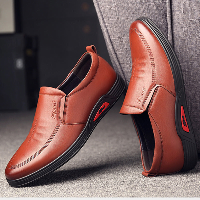 Men's Genuine Business Tods First Layer Cowhide Casual Shoes