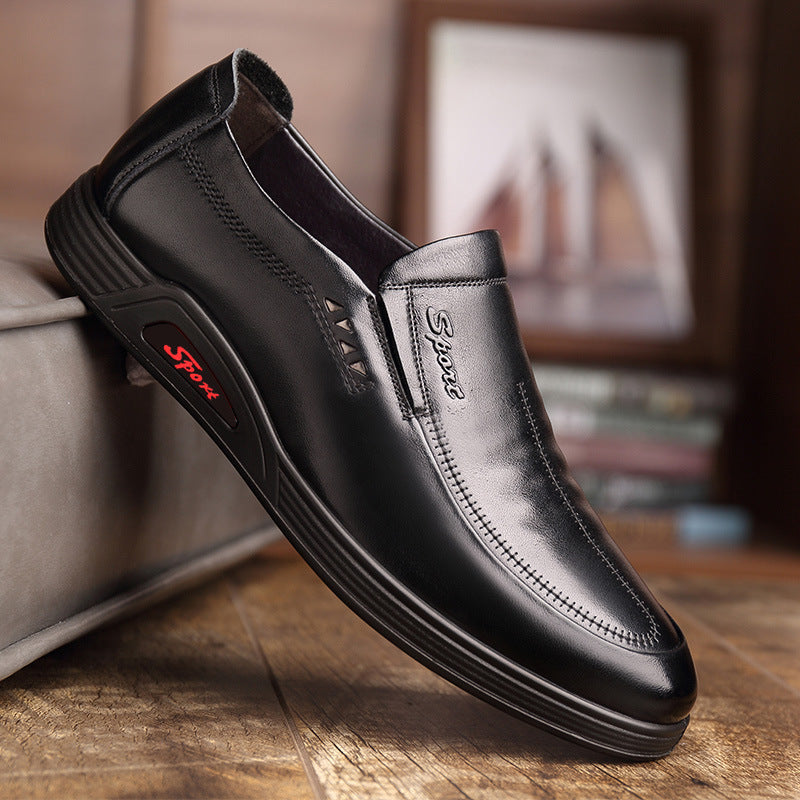 Men's Genuine Business Tods First Layer Cowhide Casual Shoes