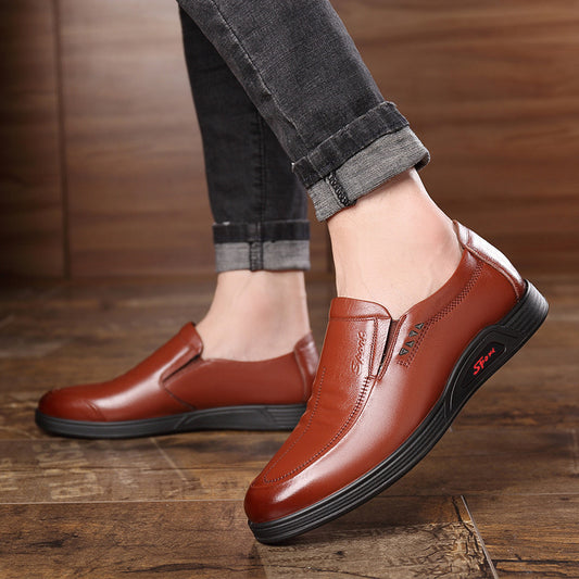 Men's Genuine Business Tods First Layer Cowhide Casual Shoes