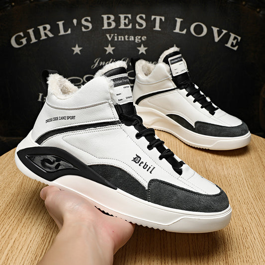 Men's Increasing Leisure Genuine Trendy Fashion Cotton Sneakers
