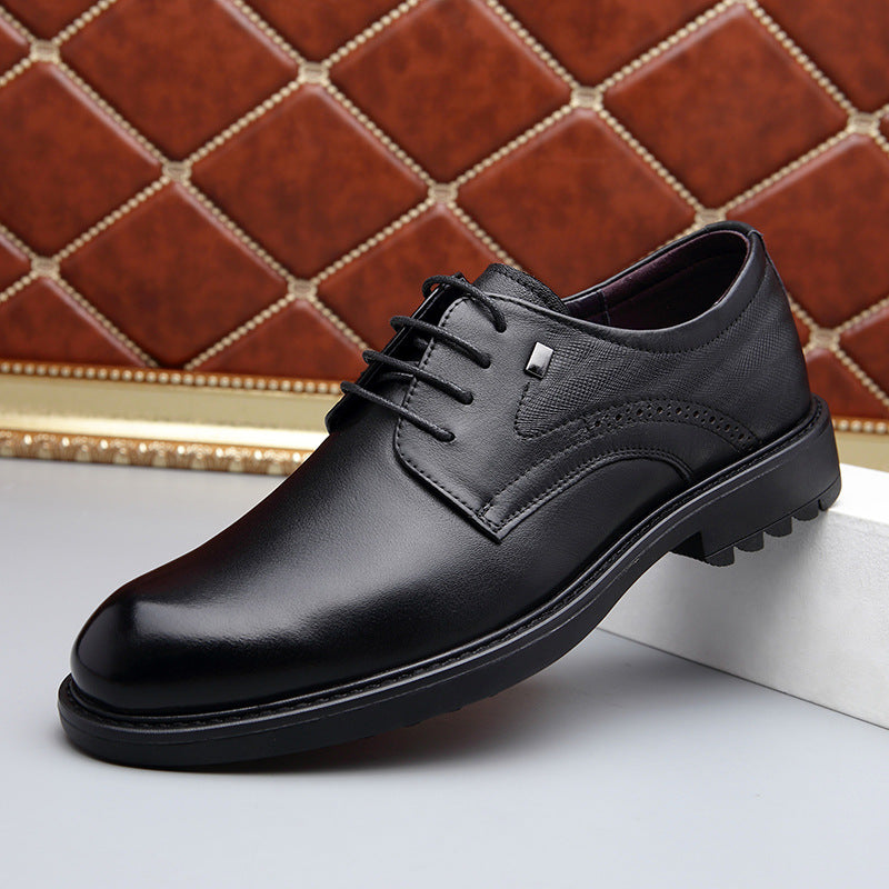 Men's First Layer Cowhide Business Formal Wear Leather Shoes