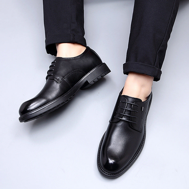 Men's First Layer Cowhide Business Formal Wear Leather Shoes