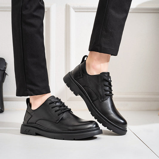 Men's Thick Sole Increased Korean Style Round Sneakers