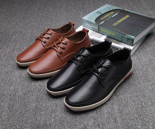 Men's Autumn Genuine Flat Bottom Comfort Casual Shoes