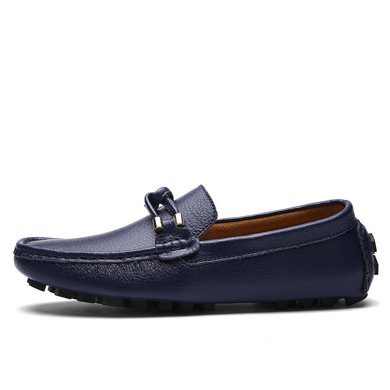 Men's Spring Genuine Lazy Slip On Breathable Casual Shoes