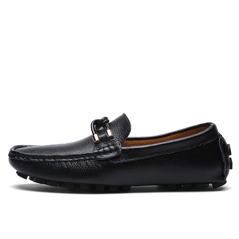 Men's Spring Genuine Lazy Slip On Breathable Casual Shoes