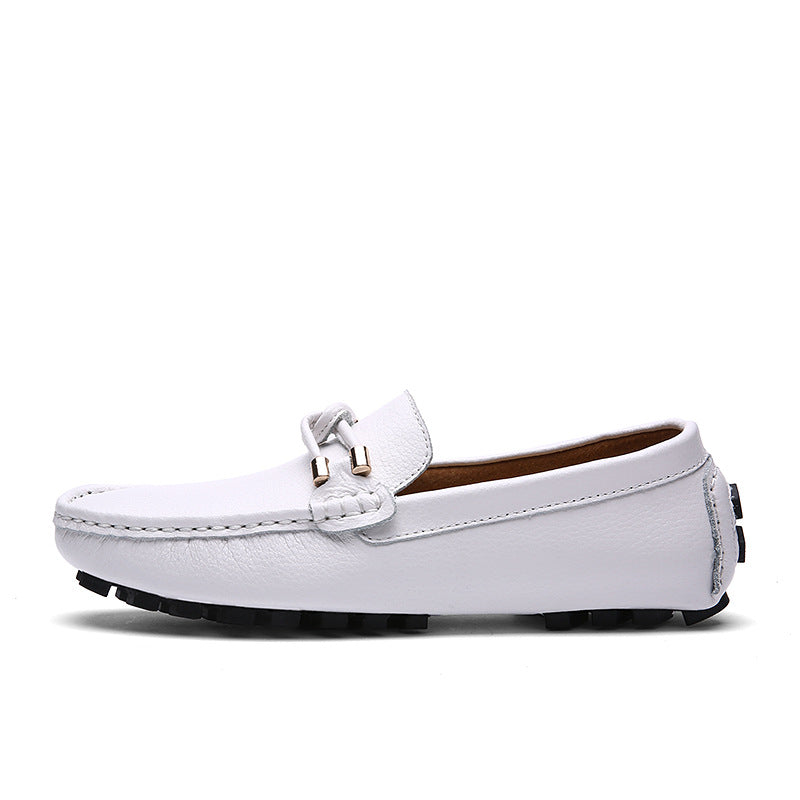 Men's Spring Genuine Lazy Slip On Breathable Casual Shoes