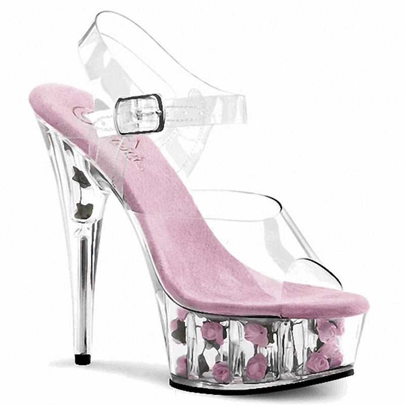 Women's Fashion Rose Nightclub High Peep Toe Sandals