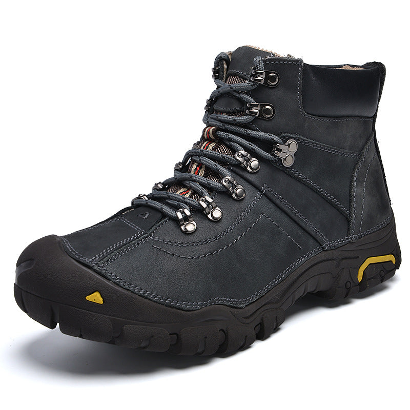 Men's Cotton Outdoor Climbing Frosted Top Layer Sneakers