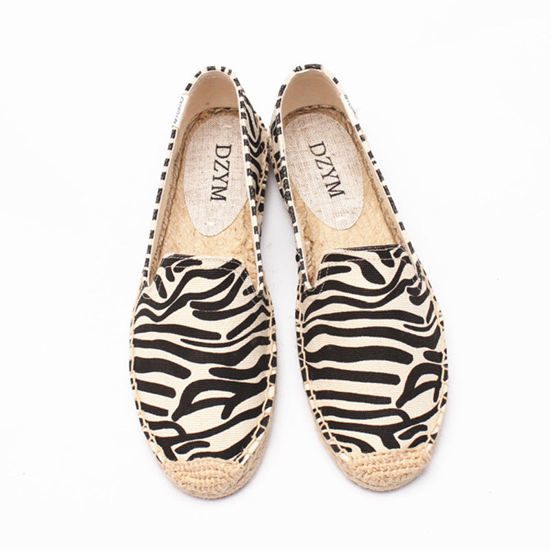 Women's Low Top Pumps Printed Fashion Cotton Canvas Shoes