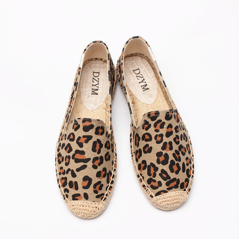 Women's Low Top Pumps Printed Fashion Cotton Canvas Shoes