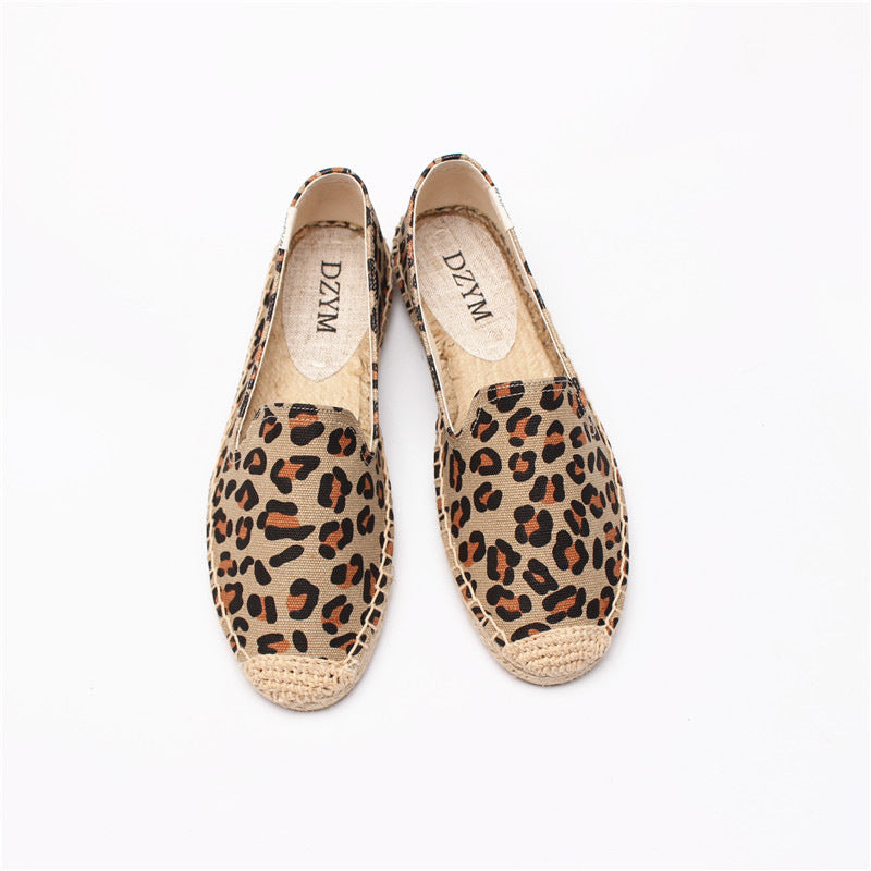Women's Low Top Pumps Printed Fashion Cotton Canvas Shoes