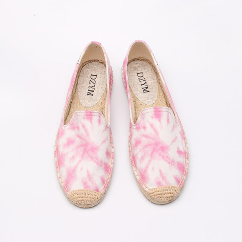 Women's Low Top Pumps Printed Fashion Cotton Canvas Shoes