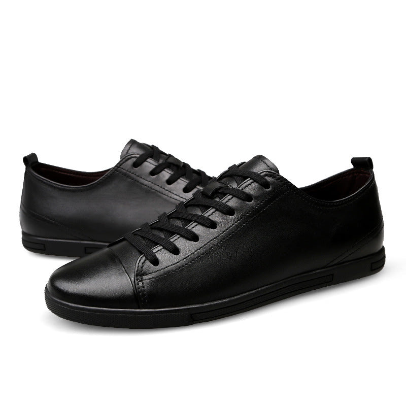 Men's Hollow Woolen Cotton Cowhide Soft Bottom Breathable Low Men's Shoes