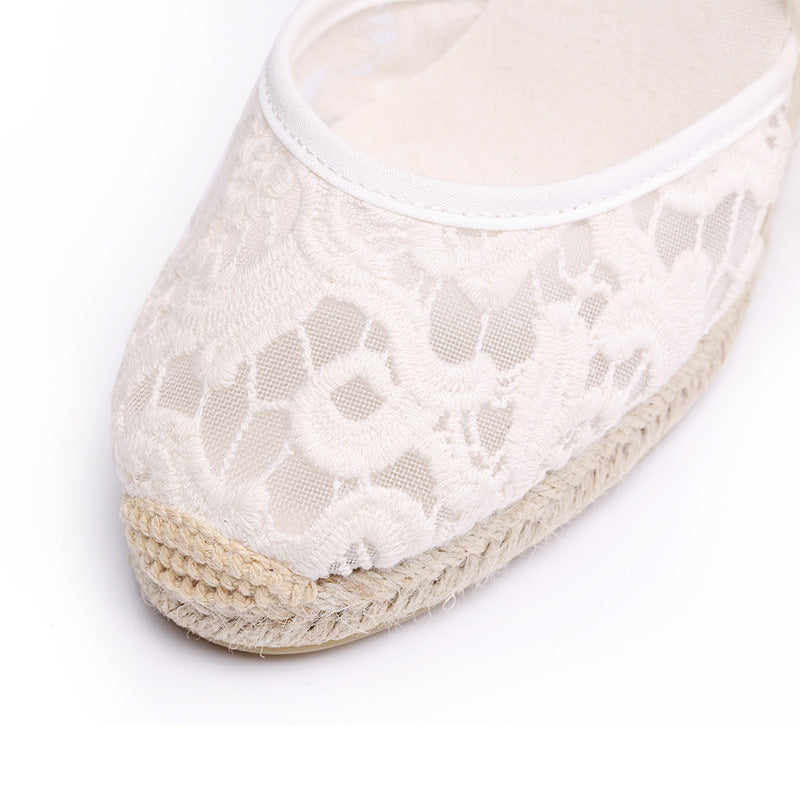 Women's Strap Retro Cotton Height Increasing Creative Sandals