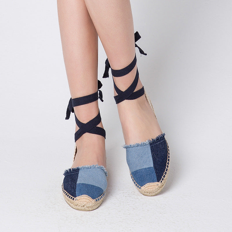 Women's Summer Flat Cross Strap Breathable Sandals