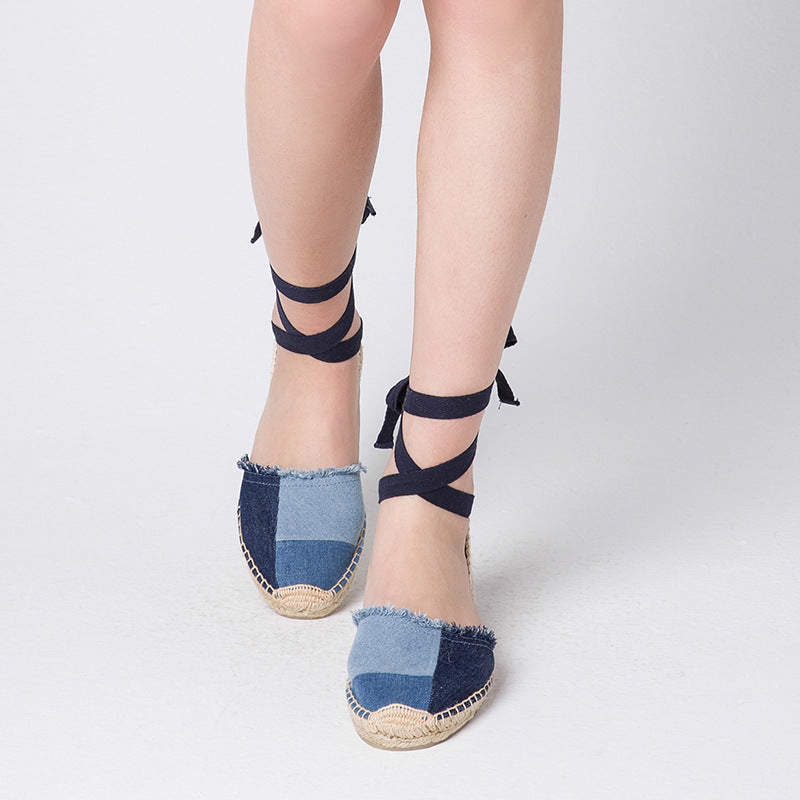 Women's Summer Flat Cross Strap Breathable Sandals