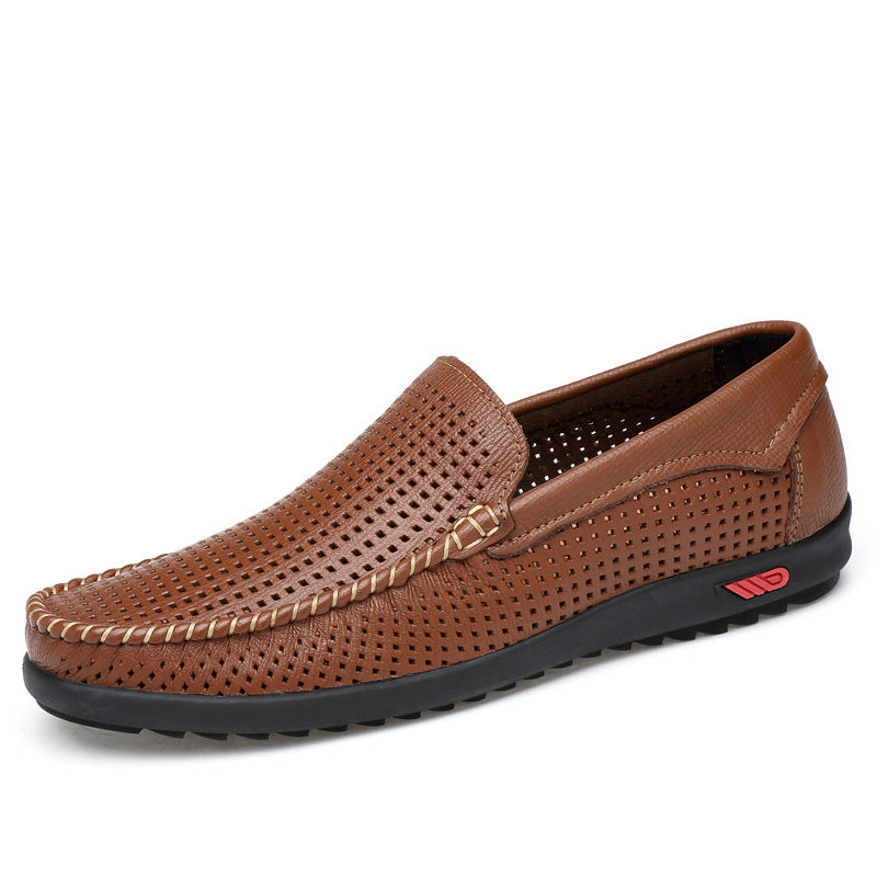 Men's Autumn Top Layer Peas Fashion Slip-on Casual Shoes