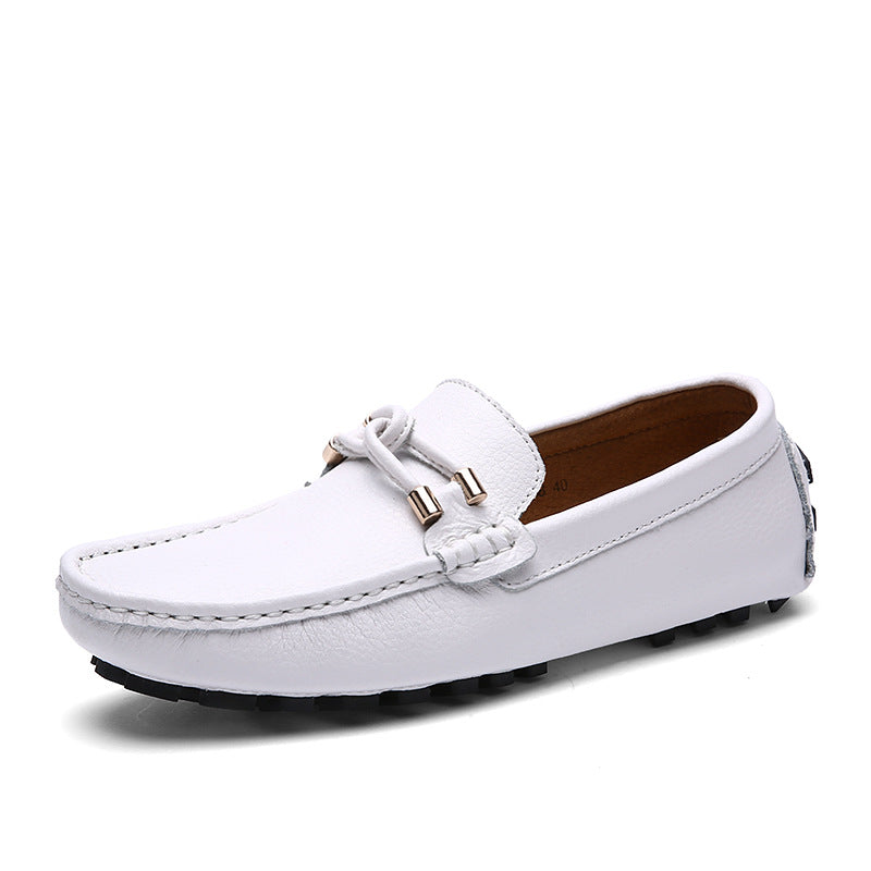 Men's Spring Genuine Lazy Slip On Breathable Casual Shoes