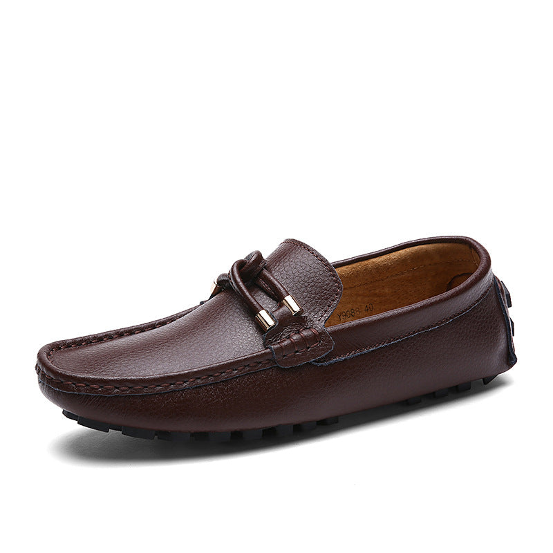 Men's Spring Genuine Lazy Slip On Breathable Casual Shoes