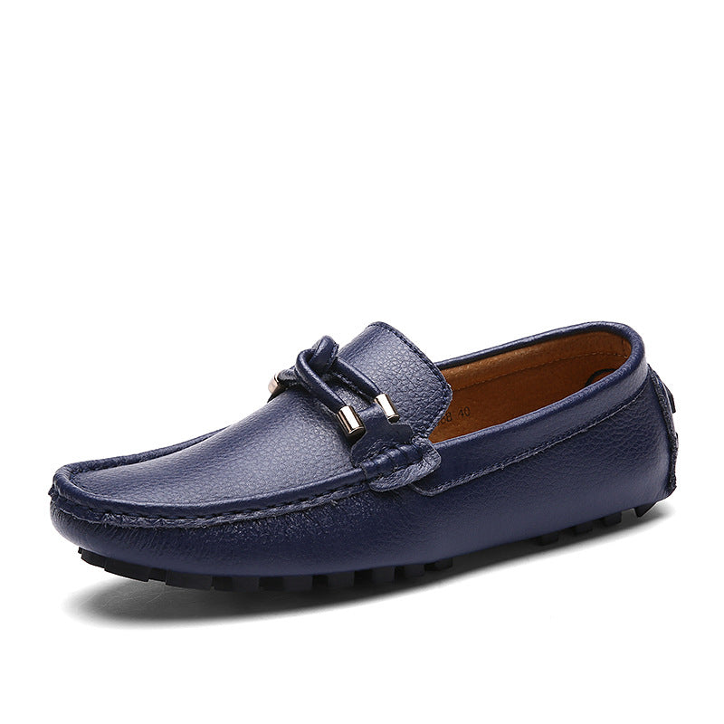 Men's Spring Genuine Lazy Slip On Breathable Casual Shoes