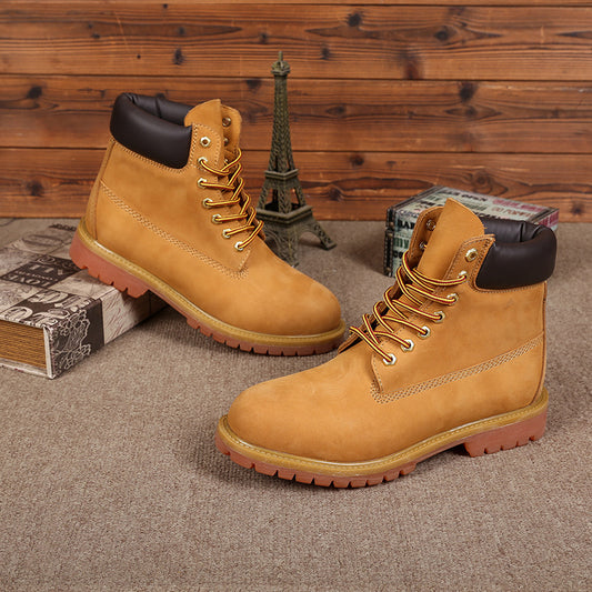 Men's Warm Martin Round Toe Fashion Worker Boots