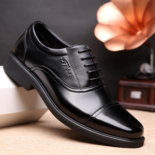 Men's Beautiful Cowhide Formal Business British Sneakers