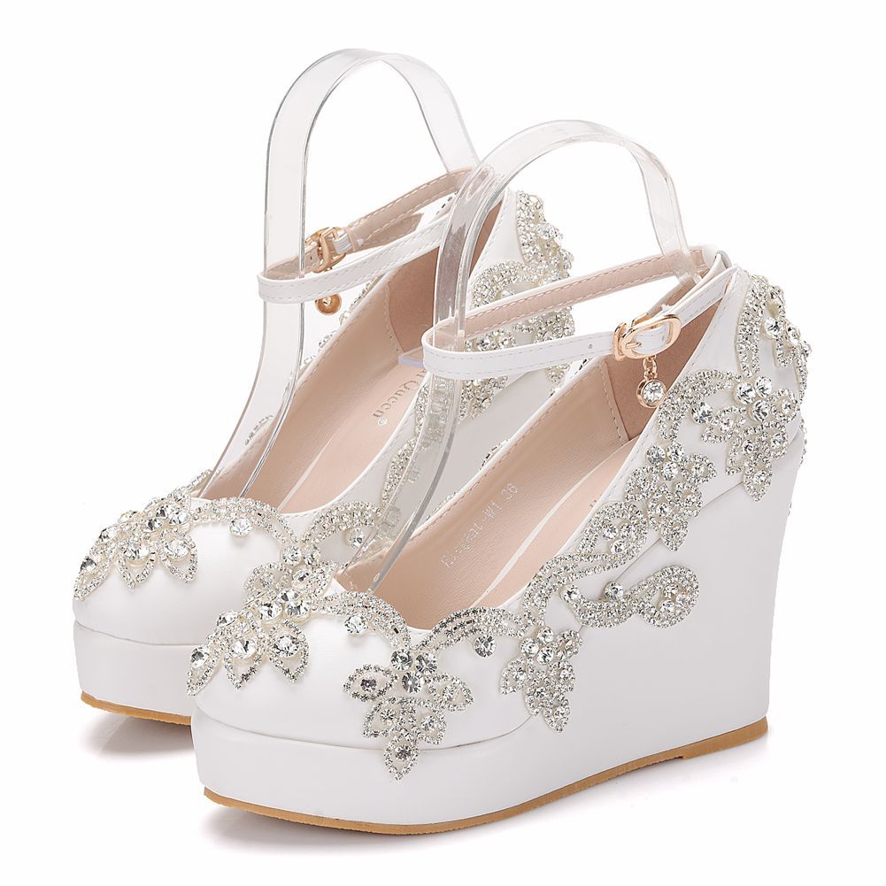 Women's Size Wedge Waterproof Platform Round Toe Casual Shoes