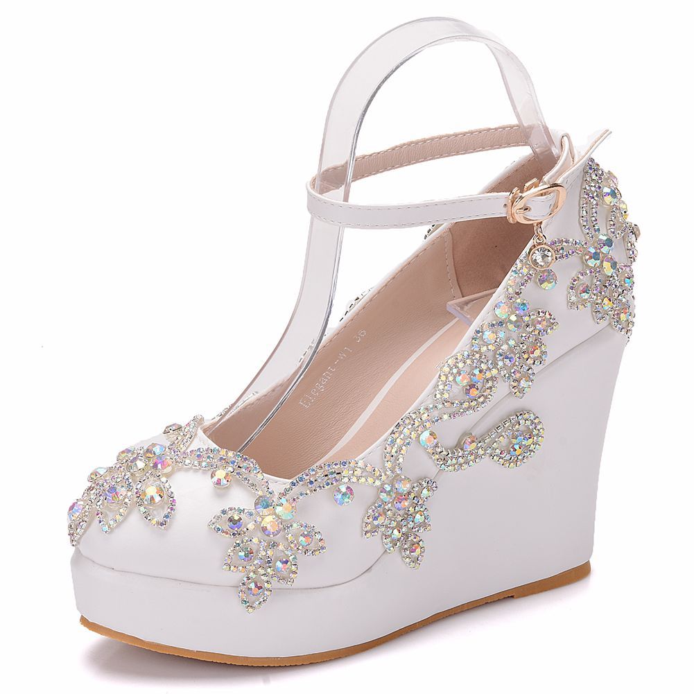Women's Size Wedge Waterproof Platform Round Toe Casual Shoes