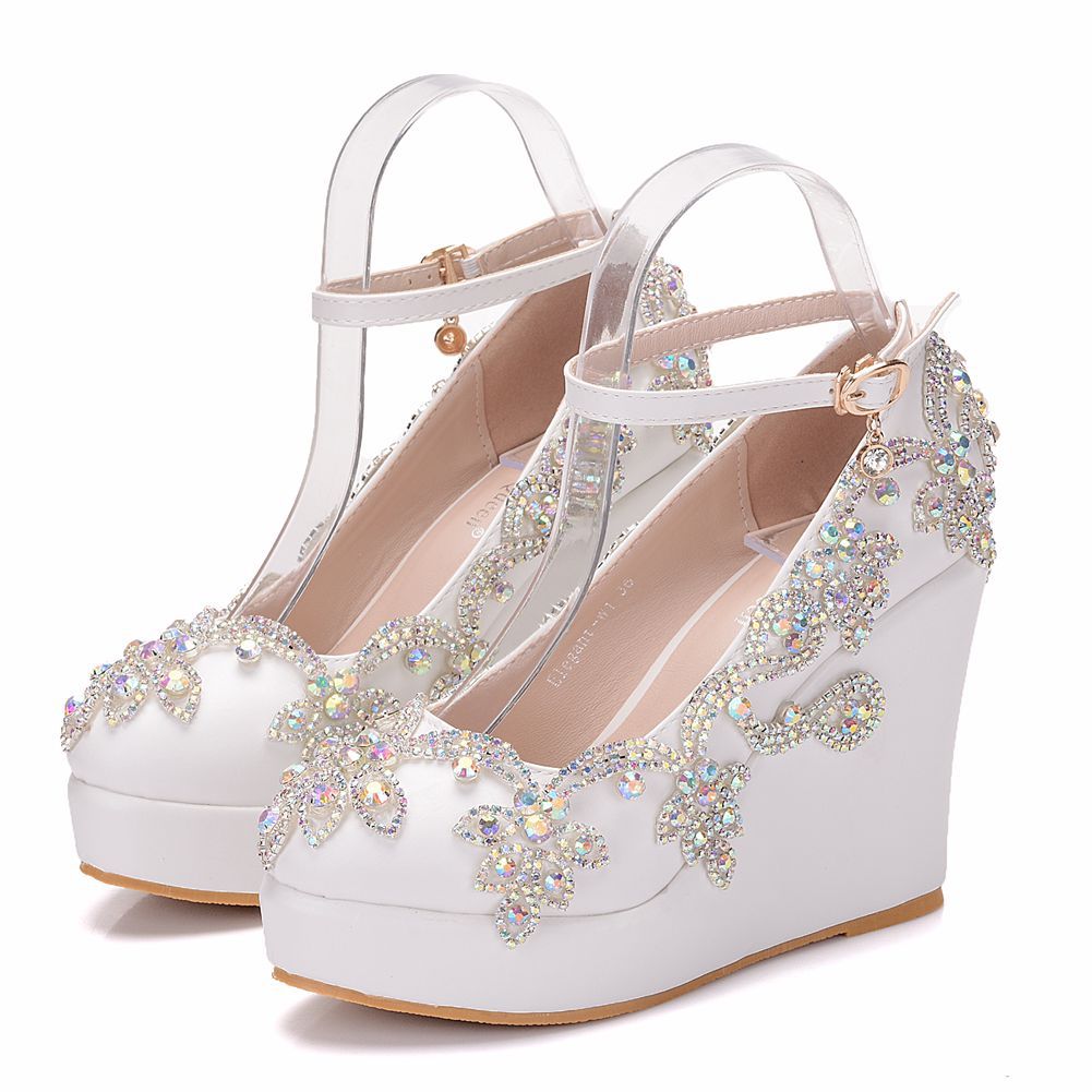 Women's Size Wedge Waterproof Platform Round Toe Casual Shoes
