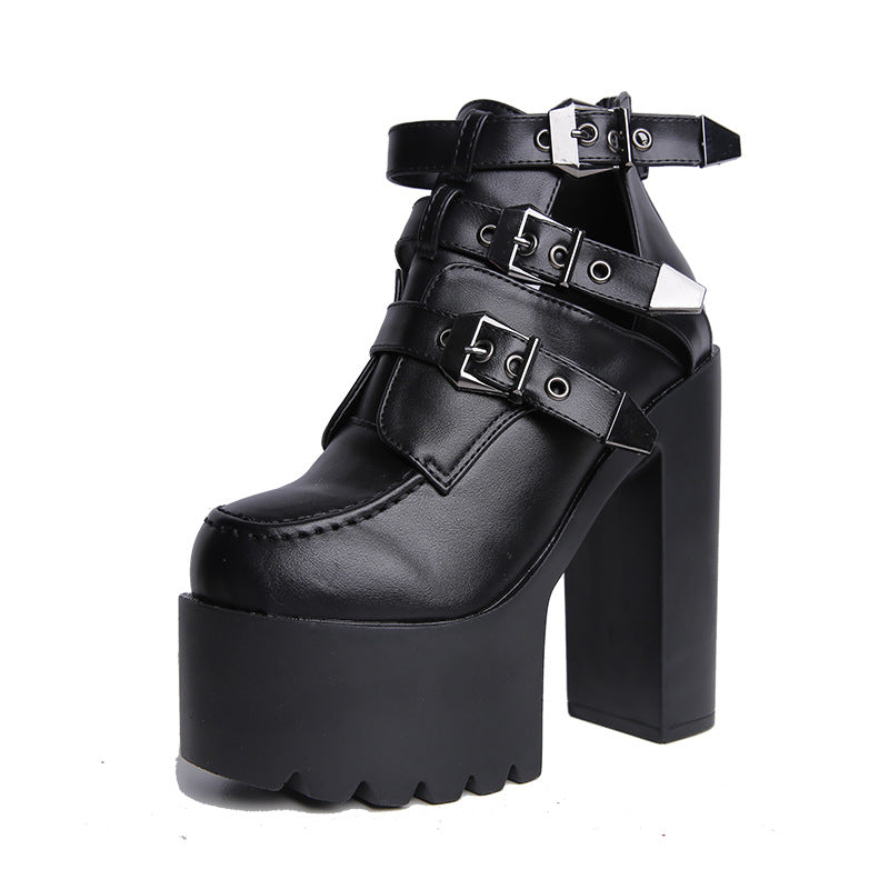 Spring Chunky Pumps Waterproof Platform Nightclub Women's Shoes