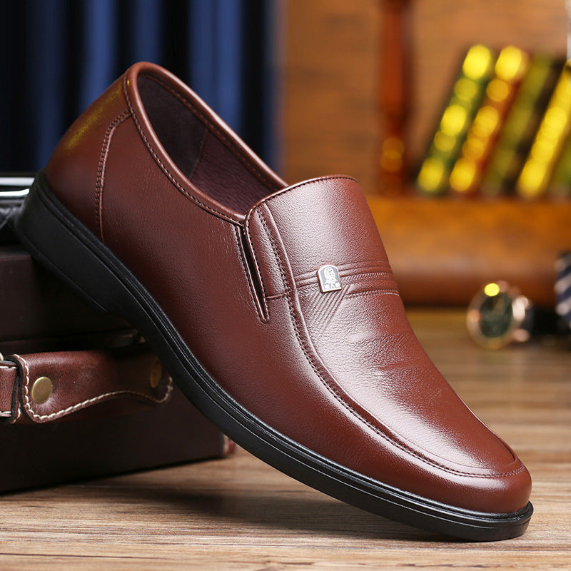 Men's Head Business Cow Cover Feet Breathable Leather Shoes