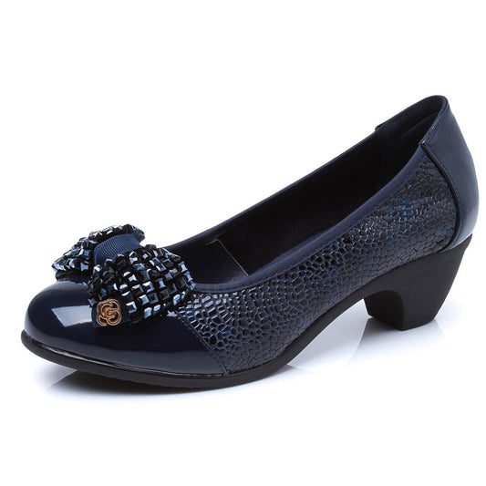 Women's Pumps Genuine Soft Bottom Comfortable Mid Casual Shoes