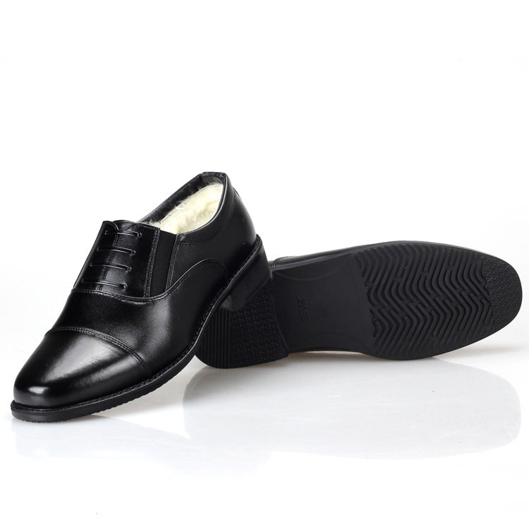 Men's Three Joint Wool Cotton Business Formal Warm Men's Shoes