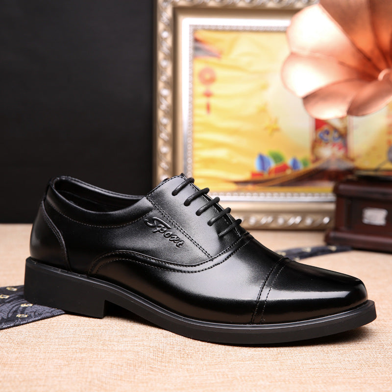 Classic Men's Cowhide Formal Business British Men's Board Shoes