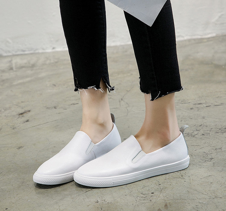 Women's First Layer Cowhide Versatile Korean Style Women's Casual Shoes