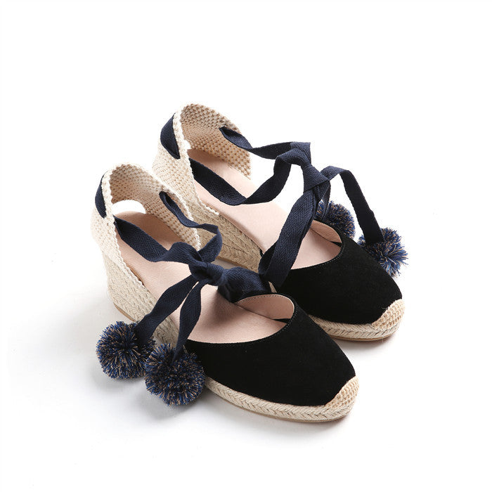 Women's Fisherman Closed Toe Platform Straw Woven Sandals